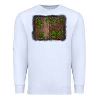 White christmas plaid leopard mistletoe background Premium Sweatshirt - BarkalooDesign