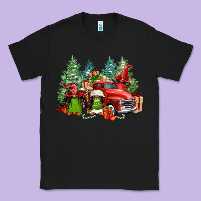 Merry Christmas Truck Afro Gnomies Classic Tee Designed By Fadigitalartstudio