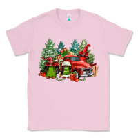 Bubblegum Pink merry christmas truck afro gnomies Classic Tee - FaDigitalArtStudio