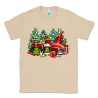 Mushroom merry christmas truck afro gnomies Classic Tee - FaDigitalArtStudio