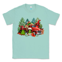 Seafoam merry christmas truck afro gnomies Classic Tee - FaDigitalArtStudio