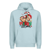 Blue Mist merry slothmas Premium Hoodie - MaliasSmallBusiness