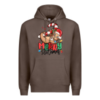 Coffee merry slothmas Premium Hoodie - MaliasSmallBusiness