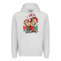Dove Grey merry slothmas Premium Hoodie - MaliasSmallBusiness