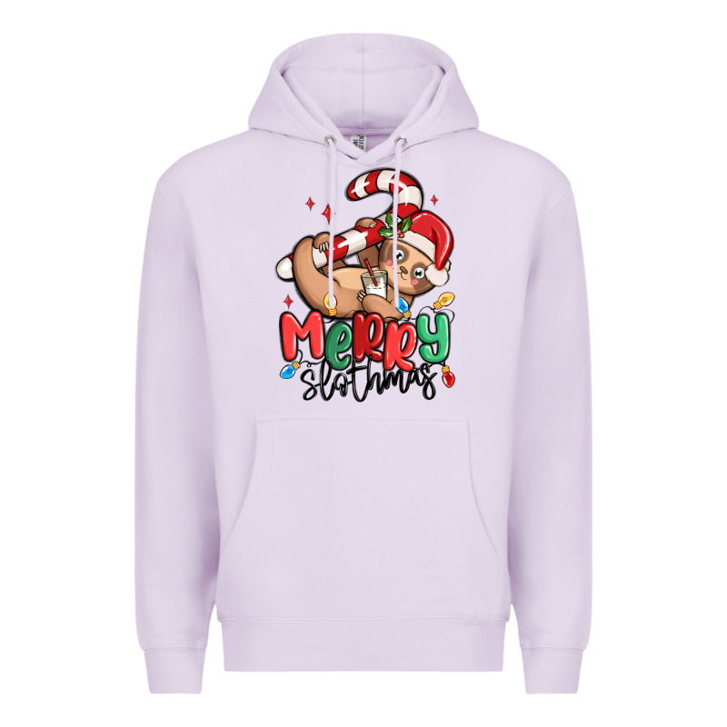 Merry Slothmas Premium Hoodie by MaliasSmallBusiness | Teevron