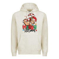 Oatmeal Heather merry slothmas Premium Hoodie - MaliasSmallBusiness