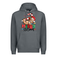Rock merry slothmas Premium Hoodie - MaliasSmallBusiness