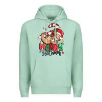 Seafoam merry slothmas Premium Hoodie - MaliasSmallBusiness