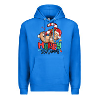 True Royal merry slothmas Premium Hoodie - MaliasSmallBusiness