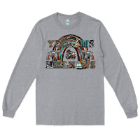 Heather Grey yeehaws and heilnaws Long Sleeve Tee - SublimationCraftShop