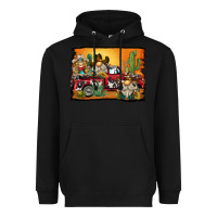 Black western truck cowboy gnome background Heavyweight Hoodie - BarkalooDesign