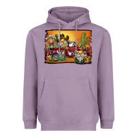 Lavender western truck cowboy gnome background Heavyweight Hoodie - BarkalooDesign