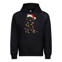 Black christmas newfoundland dog Urban Hoodie - LillyAllenDesigns