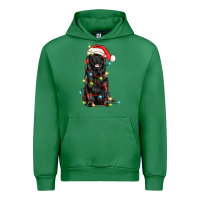 Emerald christmas newfoundland dog Urban Hoodie - LillyAllenDesigns