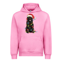 Fuchsia Pink christmas newfoundland dog Urban Hoodie - LillyAllenDesigns