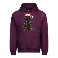 Mauve Wine christmas newfoundland dog Urban Hoodie - LillyAllenDesigns