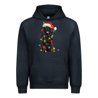 Navy christmas newfoundland dog Urban Hoodie - LillyAllenDesigns