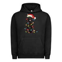 Pigment Black christmas newfoundland dog Urban Hoodie - LillyAllenDesigns