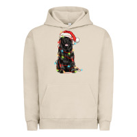 Pigment French Oak christmas newfoundland dog Urban Hoodie - LillyAllenDesigns