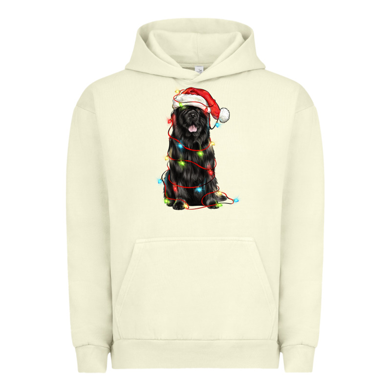 Christmas Newfoundland Dog Urban Hoodie by LillyAllenDesigns | Teevron