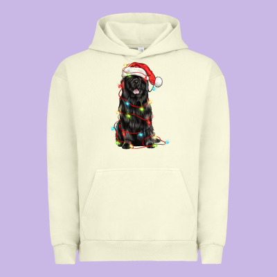 Christmas Newfoundland Dog Urban Hoodie Designed By Lillyallendesigns