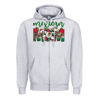 Heather Grey mexican flag sunflower mom leopard Zipper Hoodie - JahusDesignShop