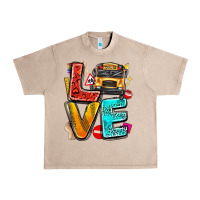 French Oak love school bus Urban Heavy Tee - texasbilliewilder