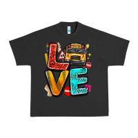Pigment Black love school bus Urban Heavy Tee - texasbilliewilder