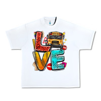 White love school bus Urban Heavy Tee - texasbilliewilder