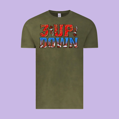 Vintage Tee 3 up 3 down football