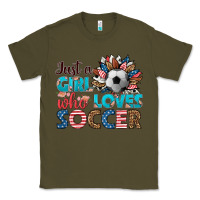 Army Green just a girl who loves soccer Classic Tee - HRA Design Shop