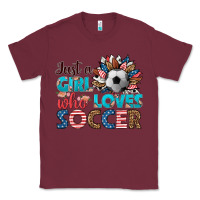 Burgundy just a girl who loves soccer Classic Tee - HRA Design Shop