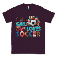 Plum just a girl who loves soccer Classic Tee - HRA Design Shop