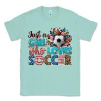 Seafoam just a girl who loves soccer Classic Tee - HRA Design Shop