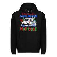 Black jolliest bunch of postal workers this side of the Premium Hoodie - MaliasSmallBusiness