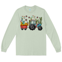 Matcha 4th of july tractor Long Sleeve Tee - CowGirlArtShop
