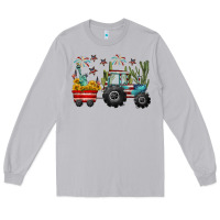 Moon Dust 4th of july tractor Long Sleeve Tee - CowGirlArtShop