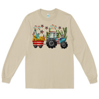 Mushroom 4th of july tractor Long Sleeve Tee - CowGirlArtShop