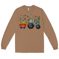 Toasted Coconut 4th of july tractor Long Sleeve Tee - CowGirlArtShop