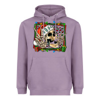 Lavender Christmas happy skeleton Heavyweight Hoodie - Jasminsmagicworld