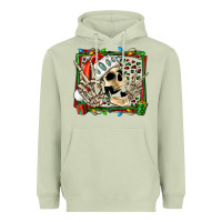 Matcha Christmas happy skeleton Heavyweight Hoodie - Jasminsmagicworld