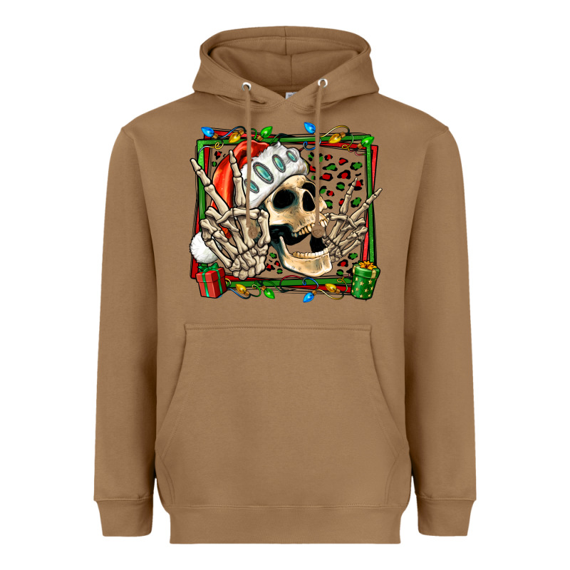 Christmas Happy Skeleton Heavyweight Hoodie by Jasminsmagicworld | Teevron