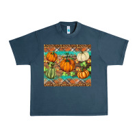 Midnight Navy fall pumpkin Urban Heavy Tee - BarkalooDesign