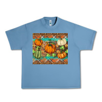 Pebble Blue fall pumpkin Urban Heavy Tee - BarkalooDesign