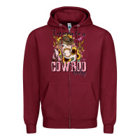 Burgundy i wanna be a cowboo baby halloween Zipper Hoodie - AdoDesignShop