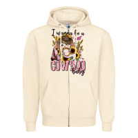 Sandshell i wanna be a cowboo baby halloween Zipper Hoodie - AdoDesignShop