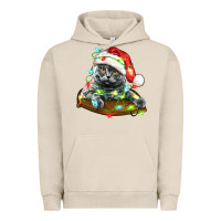 Pigment French Oak christmas scottish fold cat Urban Hoodie - LillyAllenDesigns