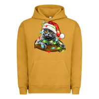 Pigment Peanut Butter christmas scottish fold cat Urban Hoodie - LillyAllenDesigns