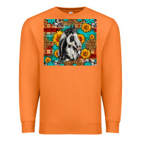 Carrot Aztec Sunflowers Horse Premium Sweatshirt - LillyAllenDesigns