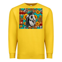 Aztec Sunflowers Horse Premium Sweatshirt | Teevron